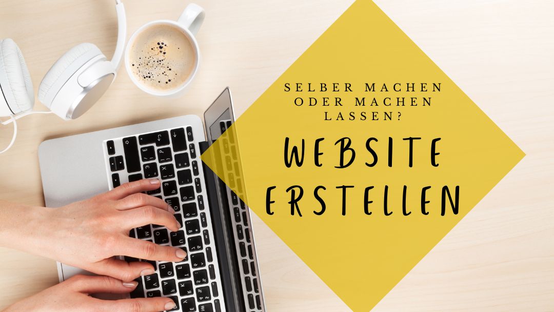 Selber machen oder machen lassen? Website erstellen. Hintergrund: Tastatur und Kaffee